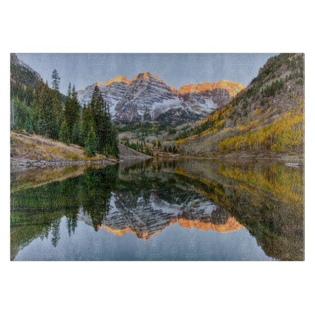 Wasser | Maroon Bells Lake Aspen Trees Schneidebrett (Vorderseite)