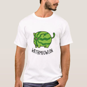 Wasser-Mäuse Funny Watermelon Cat Pun T-Shirt