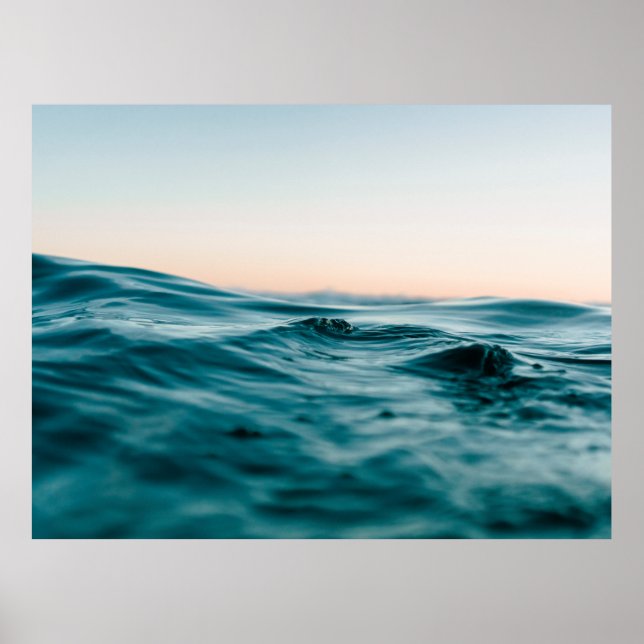 Wasser Meereswellen Strand Meer Natur Poster (Vorne)
