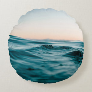 Wasser Meereswellen Strand Meer Natur Rundes Kissen