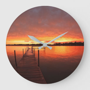Wasser   Minnetonka-See, Minnesota Große Wanduhr