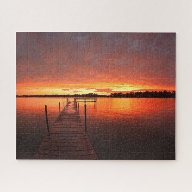 Wasser | Minnetonka-See, Minnesota Puzzle (Horizontal)