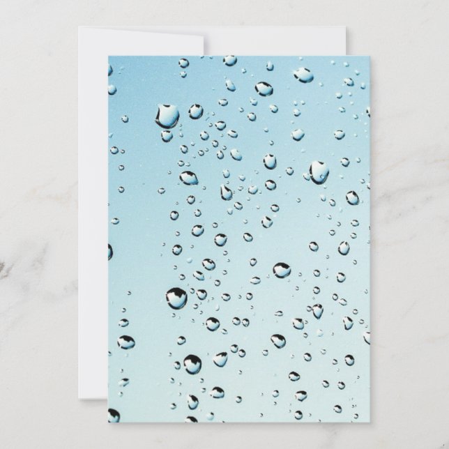 Wasser mit Blasen Einladung (Vorderseite)