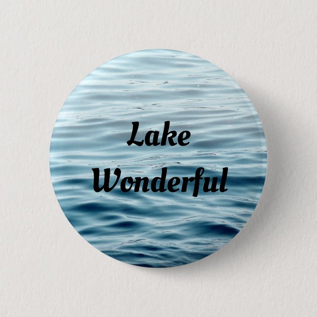 Wasser mit dem Namen des Sees wachsen Button (Vorderseite)