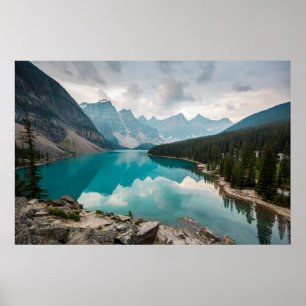 Wasser   Moraine Lake Alberta Kanada Poster