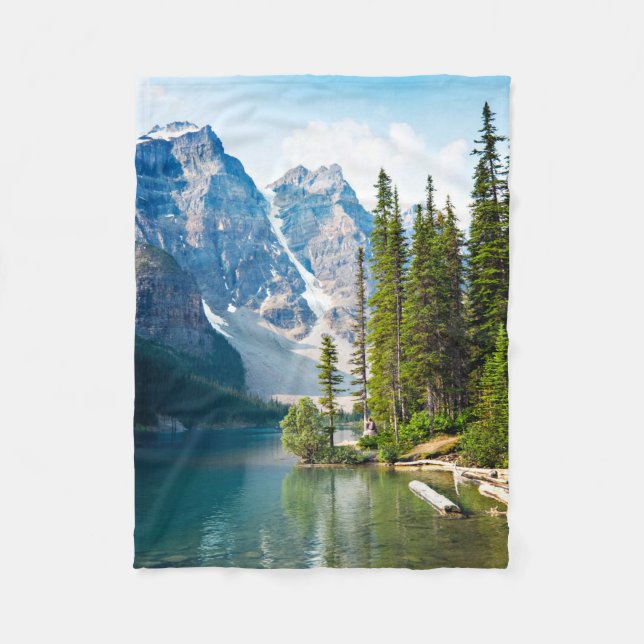 Wasser | Moraine Lake, Kanada Fleecedecke (Vorderseite)