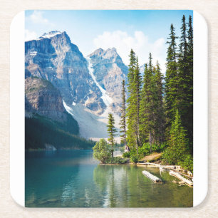 Wasser Moraine Lake, Kanada Rechteckiger Pappuntersetzer