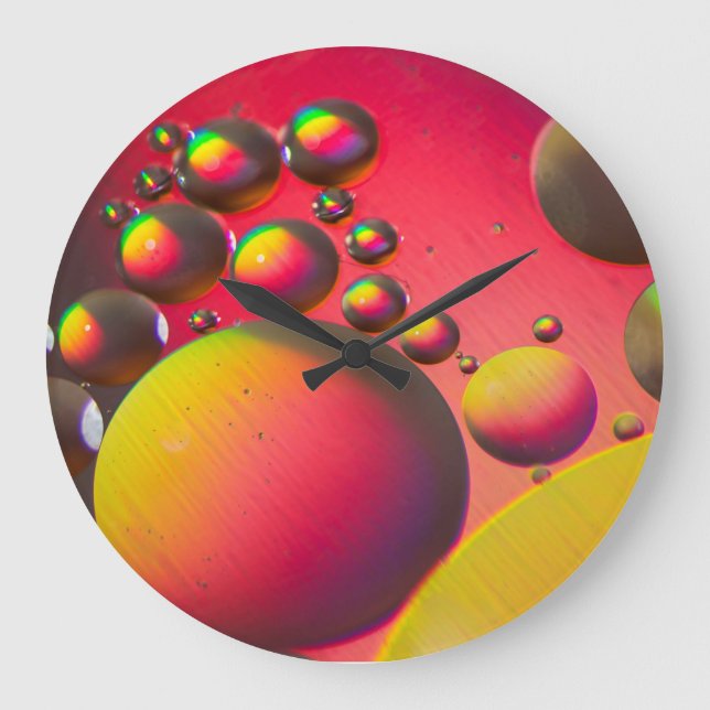 Wasser-Öl Große Wanduhr (Vorderseite)