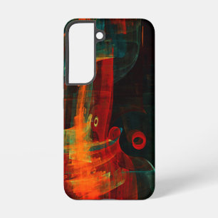 Wasser Orange Rot Blau Moderne Abstrakte Kunst Mus Samsung Galaxy Hülle