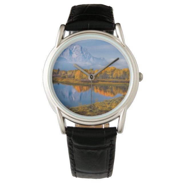 Wasser | Oxbow Bend Jackson Wyoming Armbanduhr (Vorderseite)