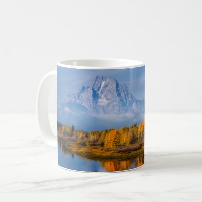 Wasser | Oxbow Bend Jackson Wyoming Kaffeetasse (Vorderseite Links)