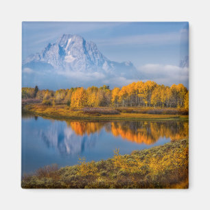 Wasser   Oxbow Bend Jackson Wyoming Magnet