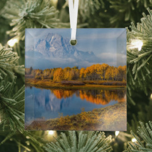 Wasser Oxbow Bend Jackson Wyoming Ornament Aus Glas
