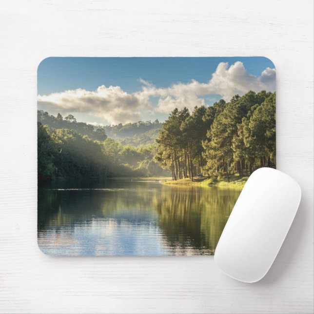 Wasser | Pang Oung Lake & Pine Forest Thailand Mousepad (Mit Mouse)