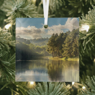 Wasser Pang Oung Lake & Pine Forest Thailand Ornament Aus Glas