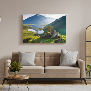 Wasser   Pen yr Ole Wen Lake Idwal Snowdonia Park Leinwanddruck