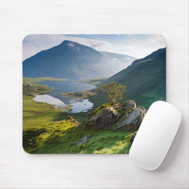Wasser | Pen yr Ole Wen Lake Idwal Snowdonia Park Mousepad (Mit Mouse)