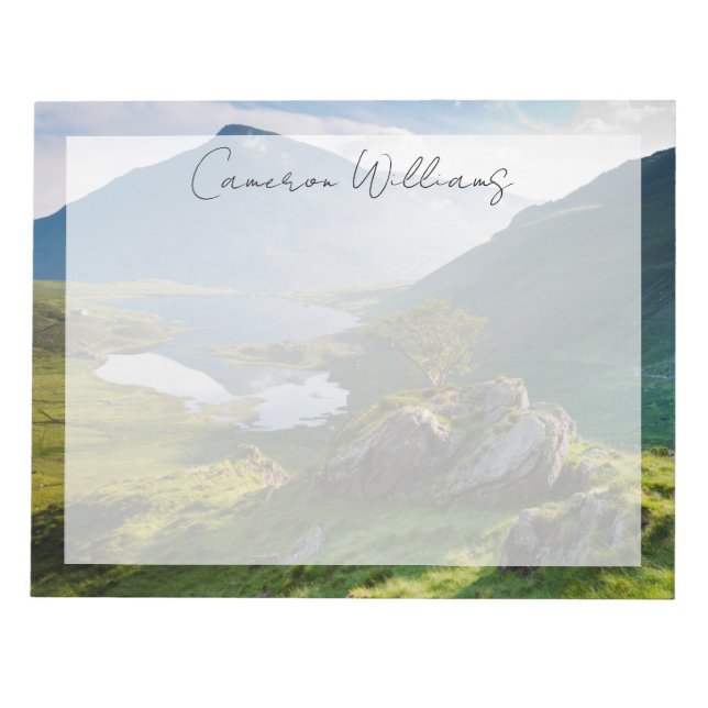 Wasser | Pen yr Ole Wen Lake Idwal Snowdonia Park Notizblock (Vorderseite)