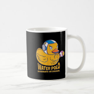 Wasser-Polo-Gummi-Duck-Dominate oder ertrunken auf Kaffeetasse