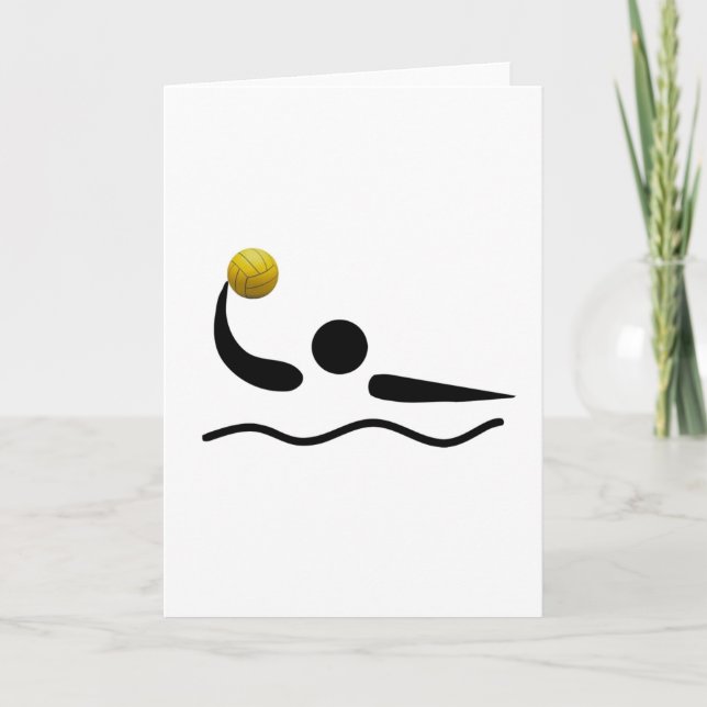 Wasser-Polo-universelles Sport-Symbol Karte (Vorderseite)