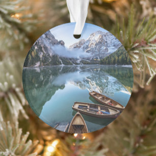 Wasser Pragser Wildsee Dolomites Italien Ornament