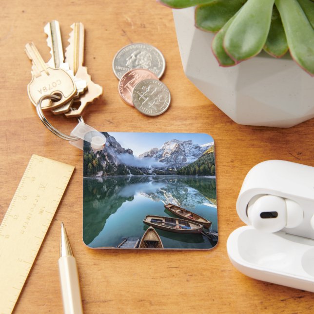 Wasser | Pragser Wildsee Dolomites Italien Schlüsselanhänger (Schreibtisch)