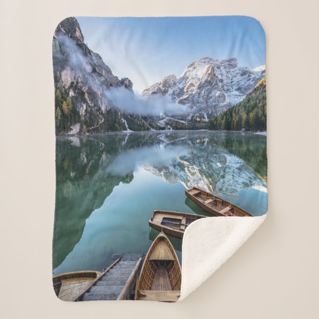Wasser | Pragser Wildsee Dolomites Italien Sherpadecke (Vorderseite)