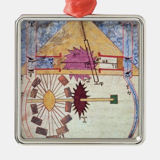 Wasser-Pumpe, 'vom Buch des Wissens von Ornament Aus Metall (Vorne)