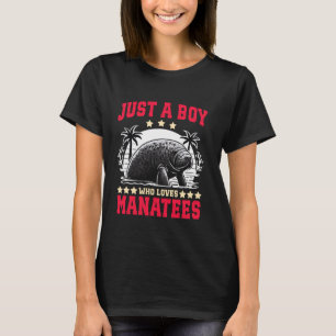 Wasser-Rinder Nur Ein Junge Der Manatees Liebt T-Shirt