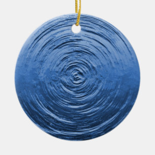 Wasser Rippelblau Keramikornament