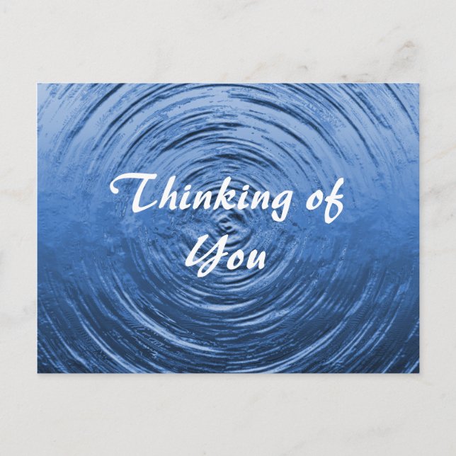 Wasser Rippelblau Postkarte (Vorderseite)