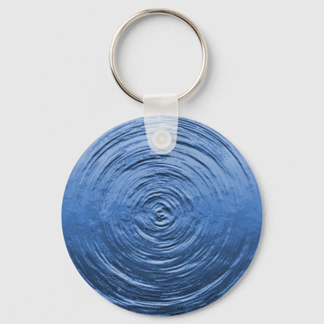 Wasser Rippelblau Schlüsselanhänger (Vorderseite)