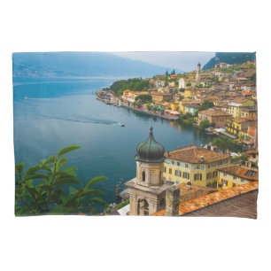 Wasser San Benedetto Church Lake Garda, Italien Kissenbezug