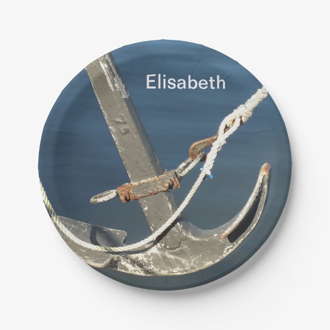 Wasser, Schiff, Meer, Anker, Schiff, Meer, Pazifik Pappteller (Vorderseite)