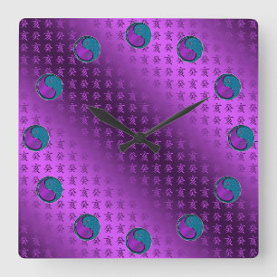 Wasser-Schwein Quadratische Wanduhr