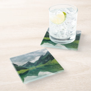 Wasser Schweizer Alpen Glasuntersetzer