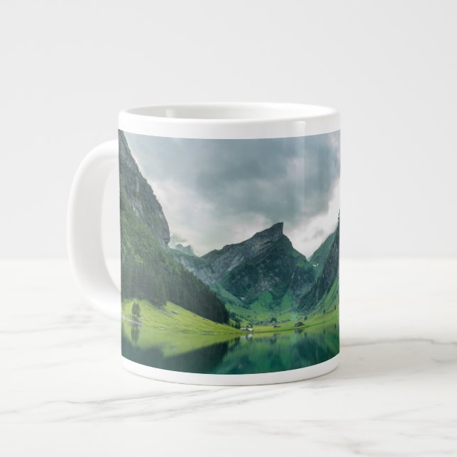 Wasser | Schweizer Alpen Jumbo-Tasse (Vorderseite Links)
