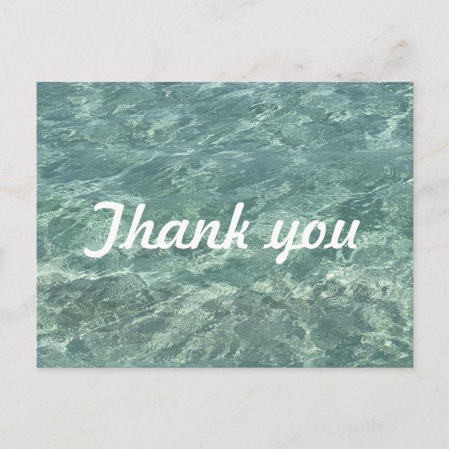 Wasser Schwimmbad Strand Ozean Muster Danke Postkarte (Vorderseite)