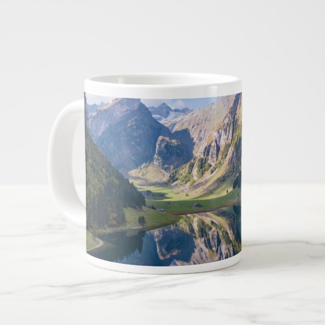 Wasser | See Alpine Schweiz Jumbo-Tasse (Vorderseite Links)