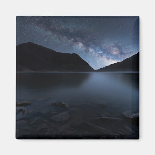 Wasser See in der Nacht Magnet
