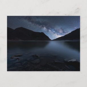 Wasser   See in der Nacht Postkarte