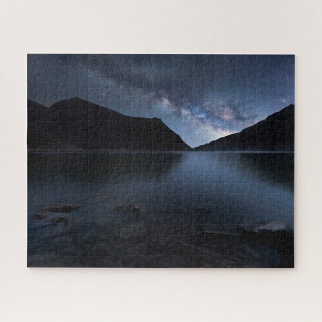 Wasser | See in der Nacht Puzzle (Horizontal)