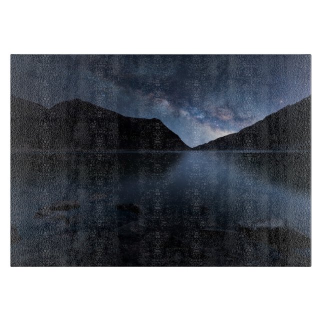 Wasser | See in der Nacht Schneidebrett (Vorderseite)