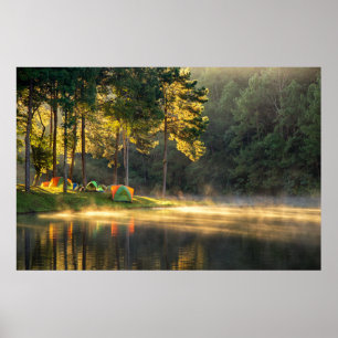 Wasser   See in Meahongson, Thailand Poster