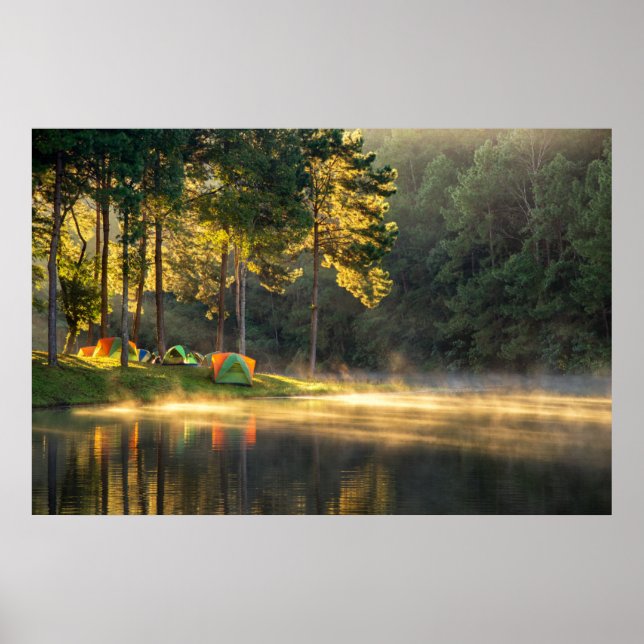 Wasser | See in Meahongson, Thailand Poster (Vorne)