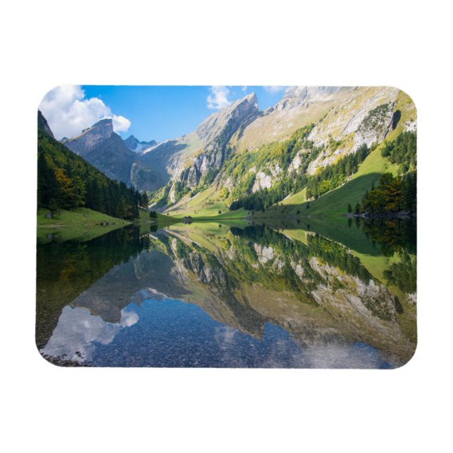 Wasser | Seealpsee Schweizer Alpen Schweiz Magnet (Horizontal)