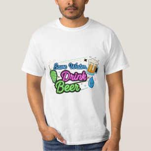 "Wasser Sparen Bier Trinken" Lustiges T-Shirt