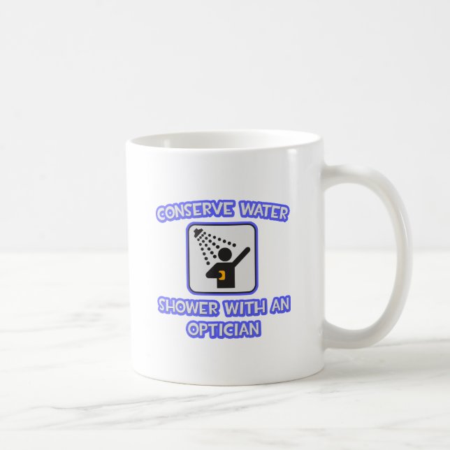Wasser sparen .. Dusche mit einem Optiker Kaffeetasse (Rechts)
