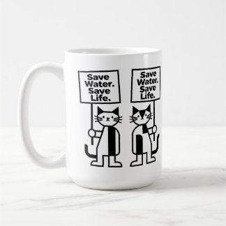Wasser sparen Leben retten Süße minimalistische Ka Kaffeetasse