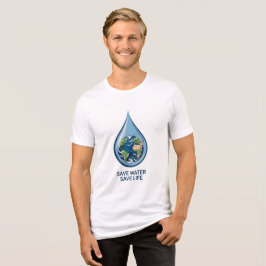 Wasser sparen Leben retten Tri-Blend Shirt